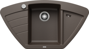 Zlew Blanco ZIA 9 E Silgranit kawowy narożny, korek auto. 515073
