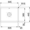 Zlewozmywak ceramiczny Franke Kubus - KBK 110-50 3 1/2" ZOdp ZSyf czarny mat

