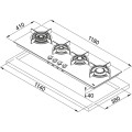 Płyta Gazowa Franke Crystal - FHCR 1204 3G TC HE BK C
