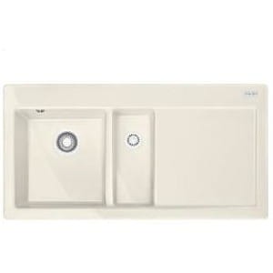 Zlew ceramiczny Franke Mythos MTK 651-100 Ociekacz z prawej strony Kremowy