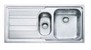 Zlew stalowy Franke Logica LLL 651-100 ociekacz z lewej strony Stal szlachetna len